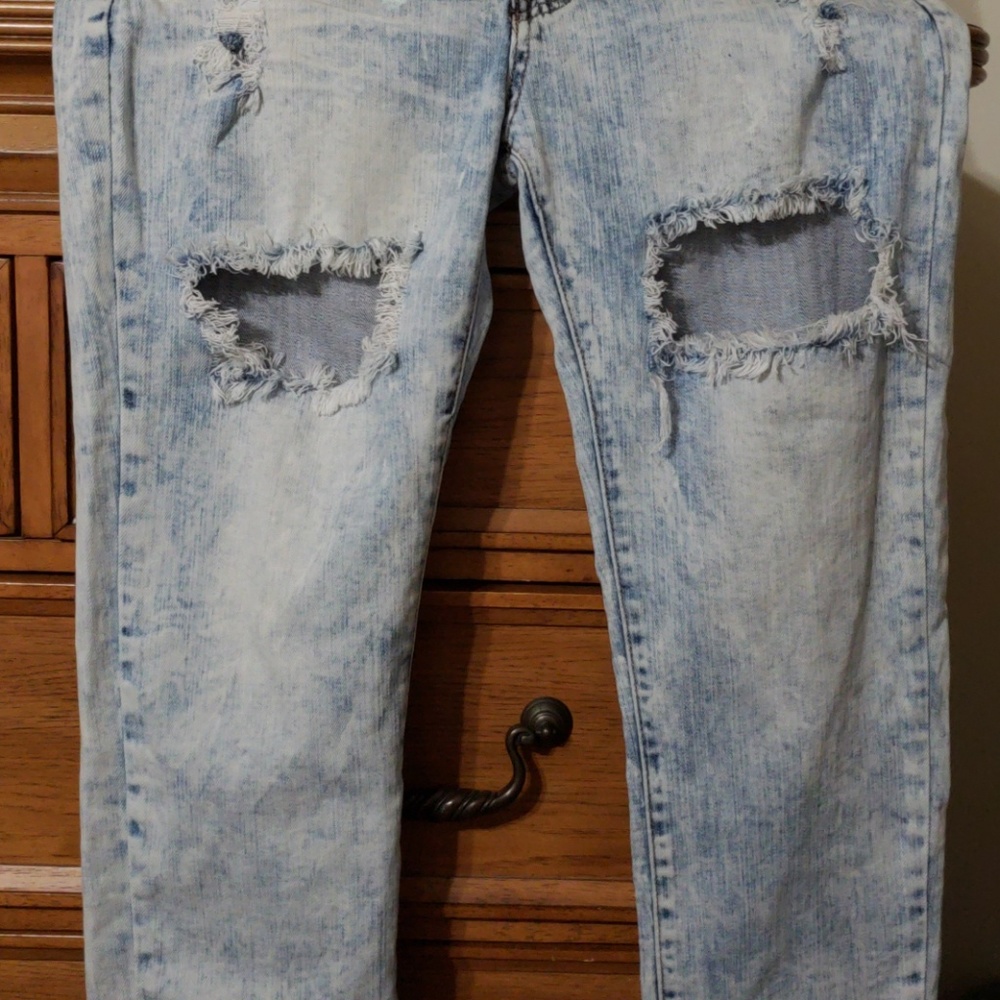 Size 11 acid washed jeans made by Machine nouvelle
